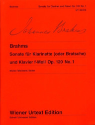 Johannes Brahms: Sonate in F minor op. 120/1 (noty na klarinet, klavír)