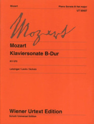 Wolfgang Amadeus Mozart: Piano Sonata in B flat major KV 570 (noty na klavír)