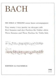 Johann Sebastian Bach: 3 Sonatas and 3 Partitas BWV 1001-1006 (noty na housle)