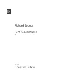 Richard Strauss: 5 Klavierstücke op. 3 (noty na klavír)
