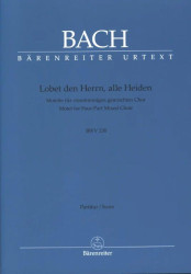 J.S. Bach: Lobet den Herrn, alle Heiden BWV 230 (noty na varhany, zpěv)