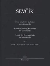 Otakar Ševčík: School of Bowing Technique op. 2 - Sections III & IV (noty na violoncello)